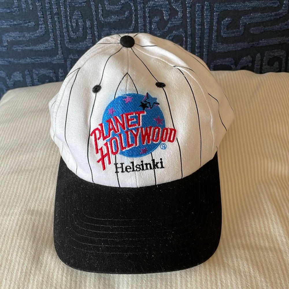 PLANET HOLLYWOOD HELSINKI Pinstripe Cap Vintage